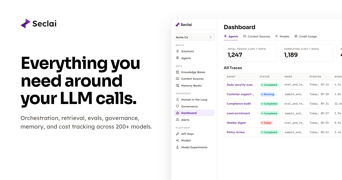 Show HN: Seclai – See what your LLM agents are doing in production